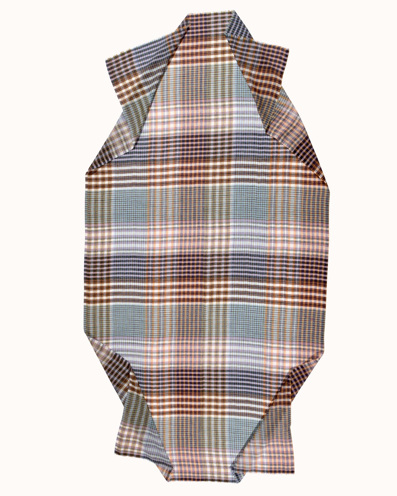Épice Varied Plaid Scarf in Charcoal