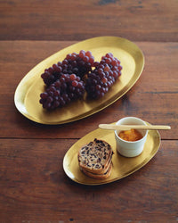 Fog Linen Work Home Brass Oval Tray - Various Sizes