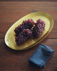 Fog Linen Work Home Brass Oval Tray - Various Sizes