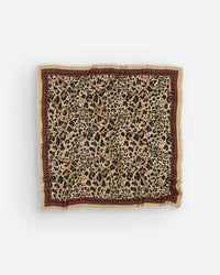 Leo Wool & Silk Bandana in Beige Chocolate