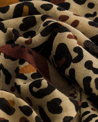 Leo Wool & Silk Bandana in Beige Chocolate