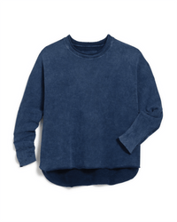 Frank & Eileen Anna Long Sleeve Capelet in Indigo Mineral