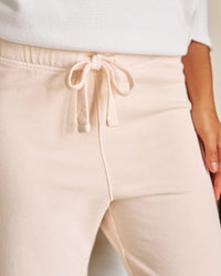 Frank & Eileen Catherine Cropped Wide Leg Sweatpant in Petal