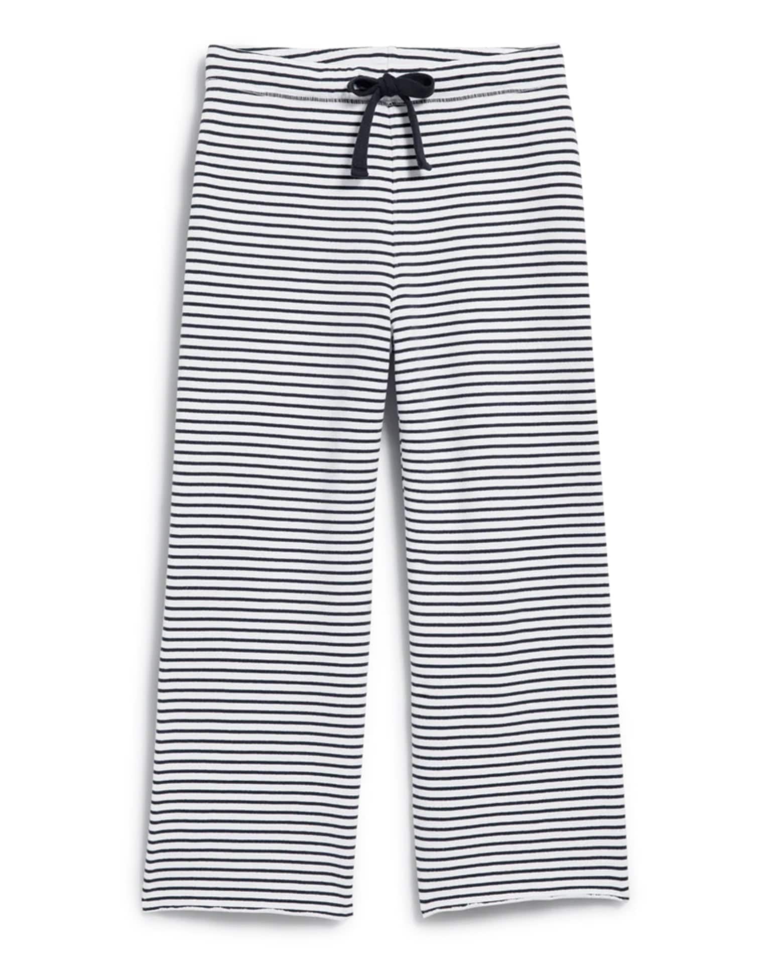 Frank & Eileen Catherine Sweatpant in White & British Royal Navy