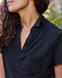 Frank & Eileen Charlotte Perfect Polo in Black