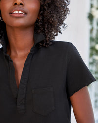 Frank & Eileen Charlotte Perfect Polo in Black 2 - Bliss Boutiques