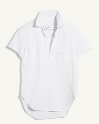 Frank & Eileen Charlotte S/S Polo in White