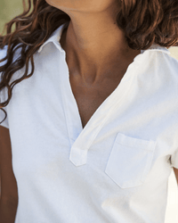 Frank & Eileen Charlotte S/S Polo in White