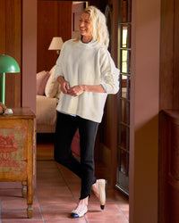 Frank & Eileen Christine Tulip Ankle Sweatpant in Black