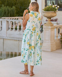 Frank & Eileen Daphne Popover Sleeveless Linen Shirtdress in Spring Bouquet 2 - Bliss Boutiques