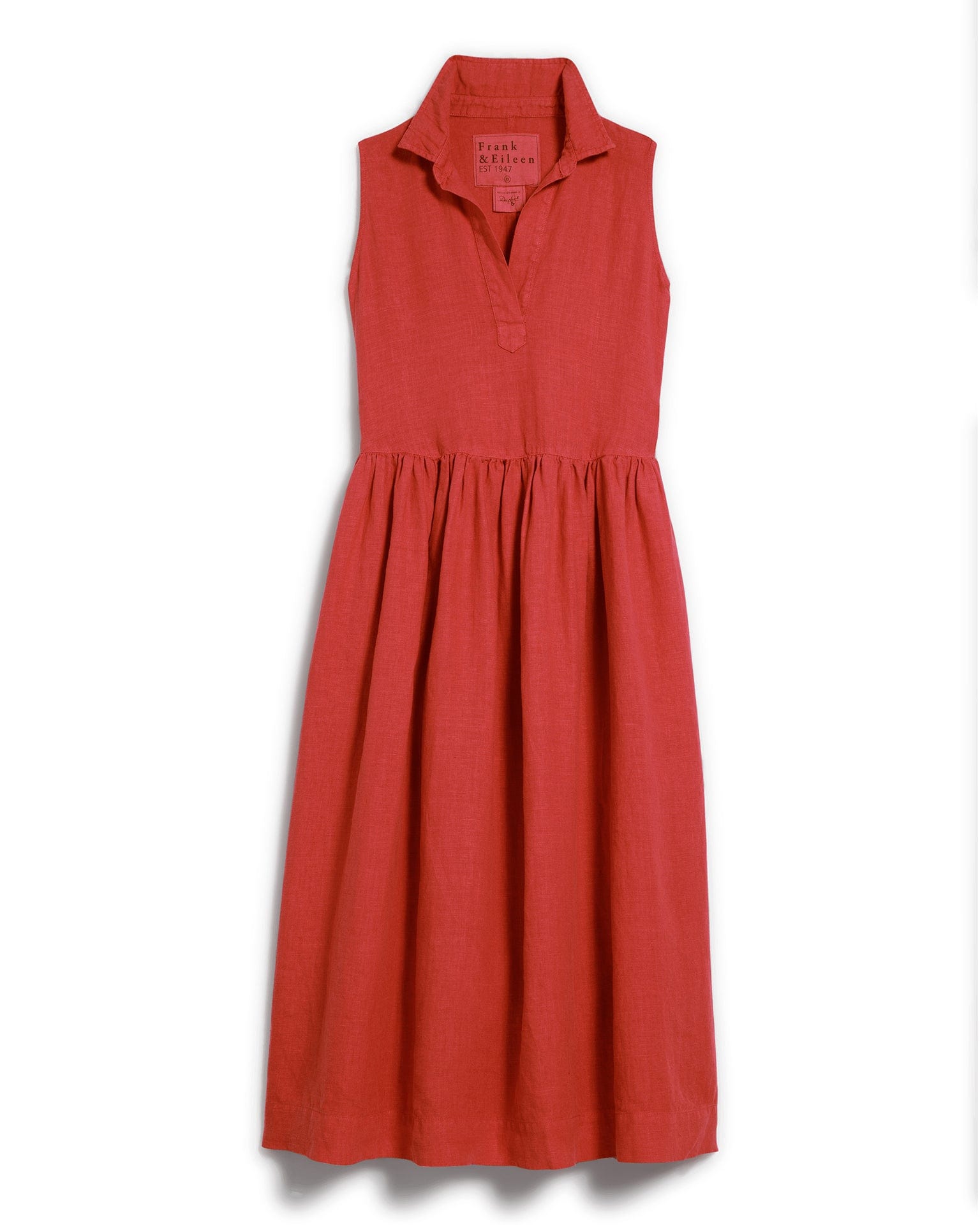 Frank & Eileen Daphne Popover Sleeveless Shirtdress in Nantucket Red