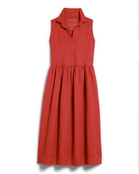 Frank & Eileen Clothing Daphne Popover Sleeveless Shirtdress in Nantucket Red