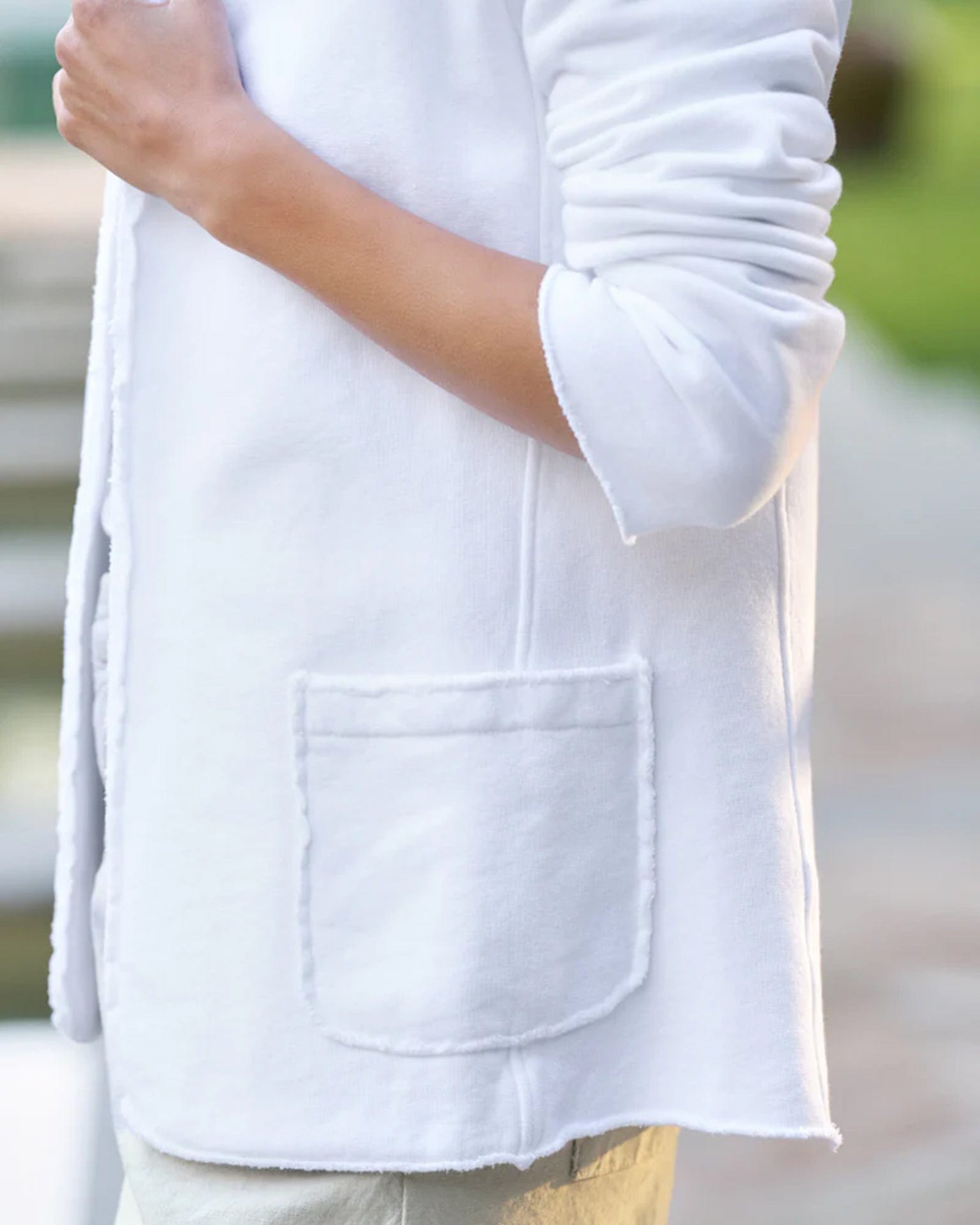 Frank & Eileen Dublin Knit Blazer in White