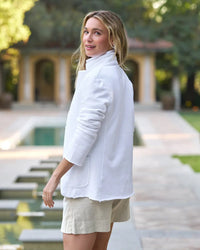 Frank & Eileen Dublin Knit Blazer in White