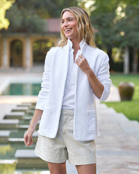 Frank & Eileen Dublin Knit Blazer in White