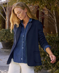 Frank & Eileen Dublin - Sweatshirt Blazer in Classic Navy 1 - Bliss Boutiques