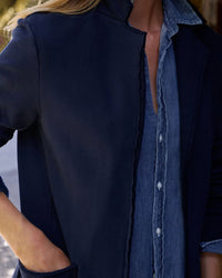 Frank & Eileen Dublin - Sweatshirt Blazer in Classic Navy 3 - Bliss Boutiques