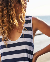 Frank & Eileen Dylan - Scoop Neck Dress in Nautical Stripe 2 - Bliss Boutiques