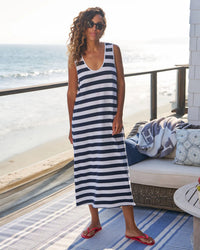 Frank & Eileen Dylan - Scoop Neck Dress in Nautical Stripe 1 - Bliss Boutiques