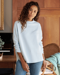 Frank & Eileen Effie L/S Funnel Neck Capelet in Ice