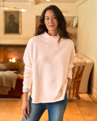 Frank & Eileen Effie L/S Funnel Neck Capelet in Petal