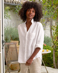 Frank & Eileen Eileen Relaxed Button Down in White Linen