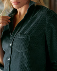 Frank & Eileen Eileen Relaxed Button-Up - Corduroy in Peacock 3 - Bliss Boutiques
