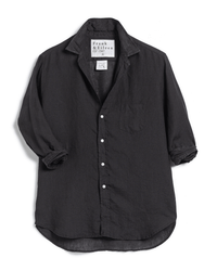 Frank & Eileen Eileen Relaxed Button Up in Black Performance Linen