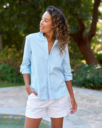 Frank & Eileen Clothing Eileen Relaxed Button Up in Cloud Denim