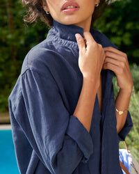 Frank & Eileen Eileen Relaxed Button-Up in Navy Linen
