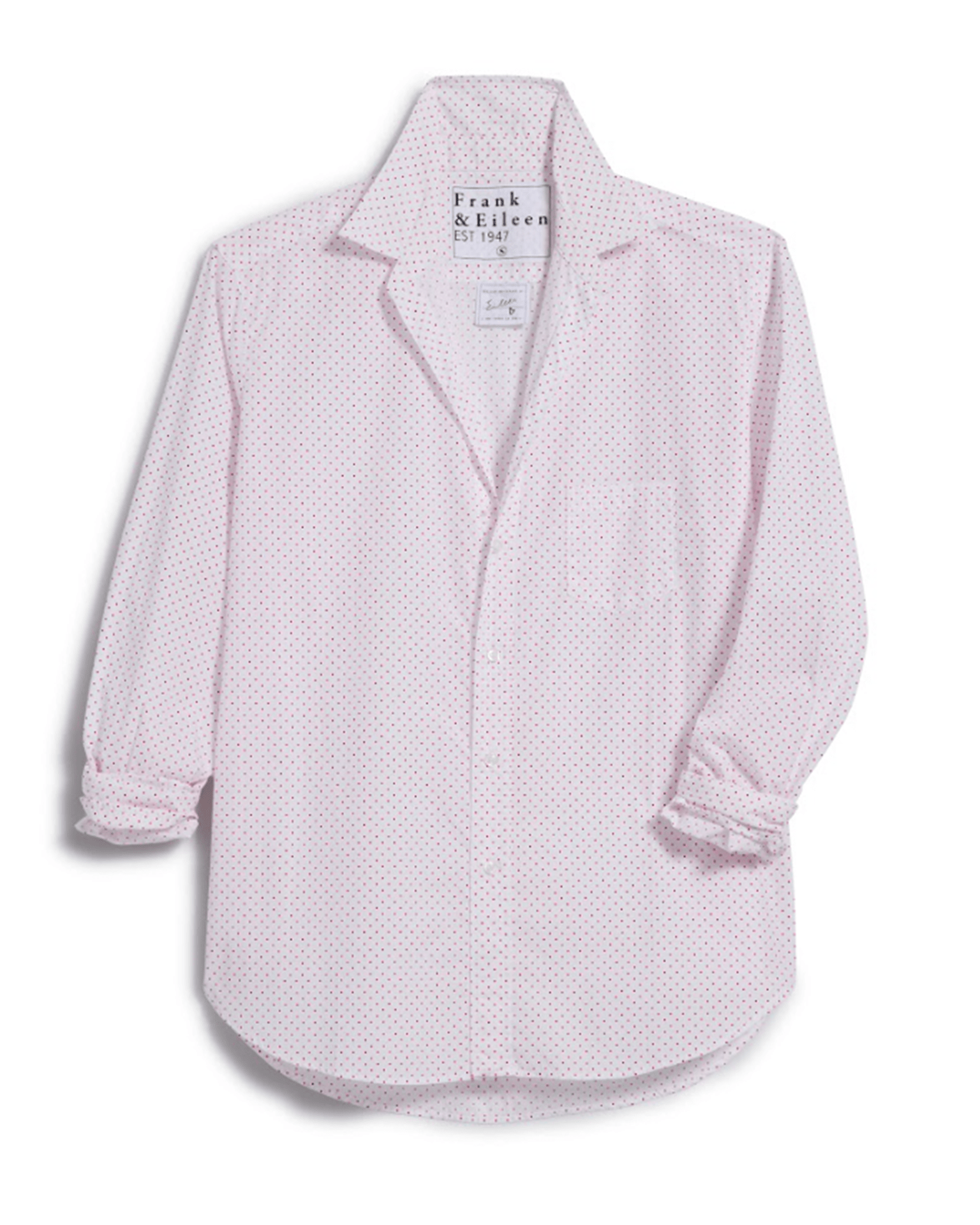 Frank & Eileen Eileen Relaxed Button Up in Small Pink Dots