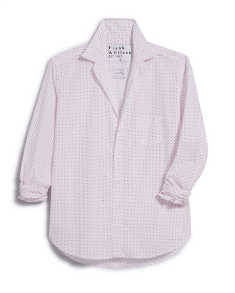 Frank & Eileen Eileen Relaxed Button Up in Small Pink Dots