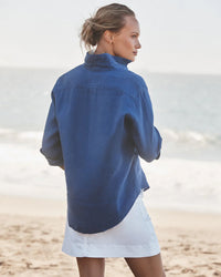 Frank & Eileen Eileen Relaxed Button-Up Shirt in Cabo Blue 3 - Bliss Boutiques