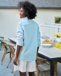 Frank & Eileen Eileen - Relaxed Button Up Shirt in Dive Terry 2 - Bliss Boutiques
