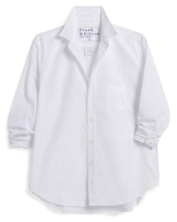 Frank & Eileen Eileen Relaxed Button-Up Shirt in White SL Regenerative Cttn 4 - Bliss Boutiques