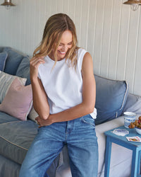 Frank & Eileen Finn - Sleeveless Tank in White 3 - Bliss Boutiques