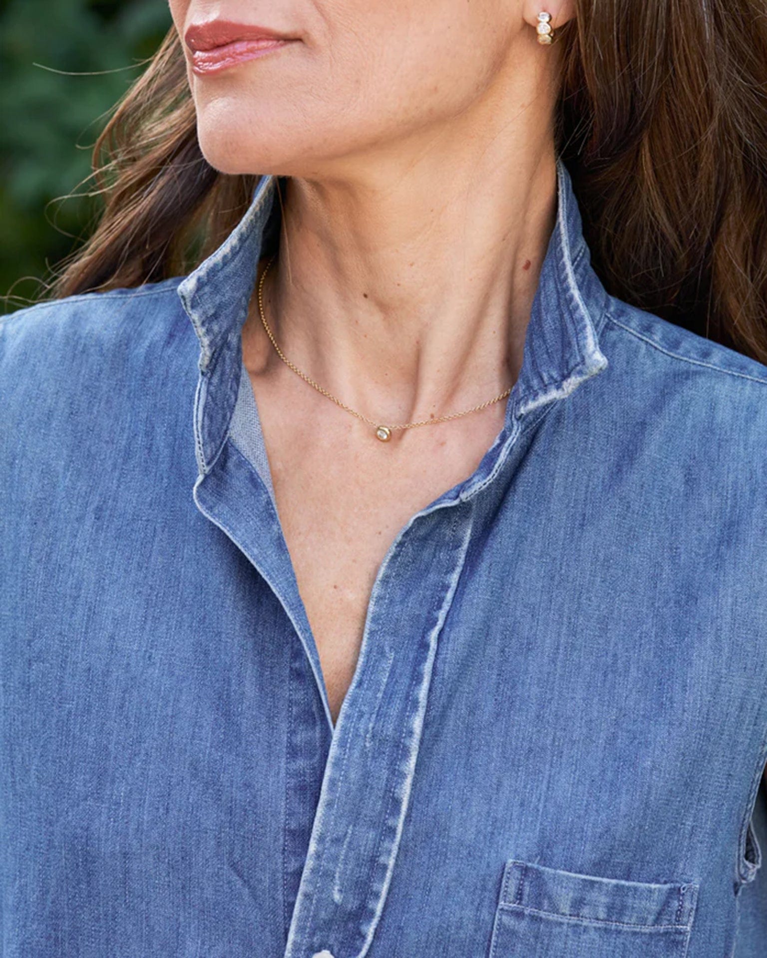 Frank & Eileen Fiona Sleeveless Button Up in Vintage Stonewashed Indigo