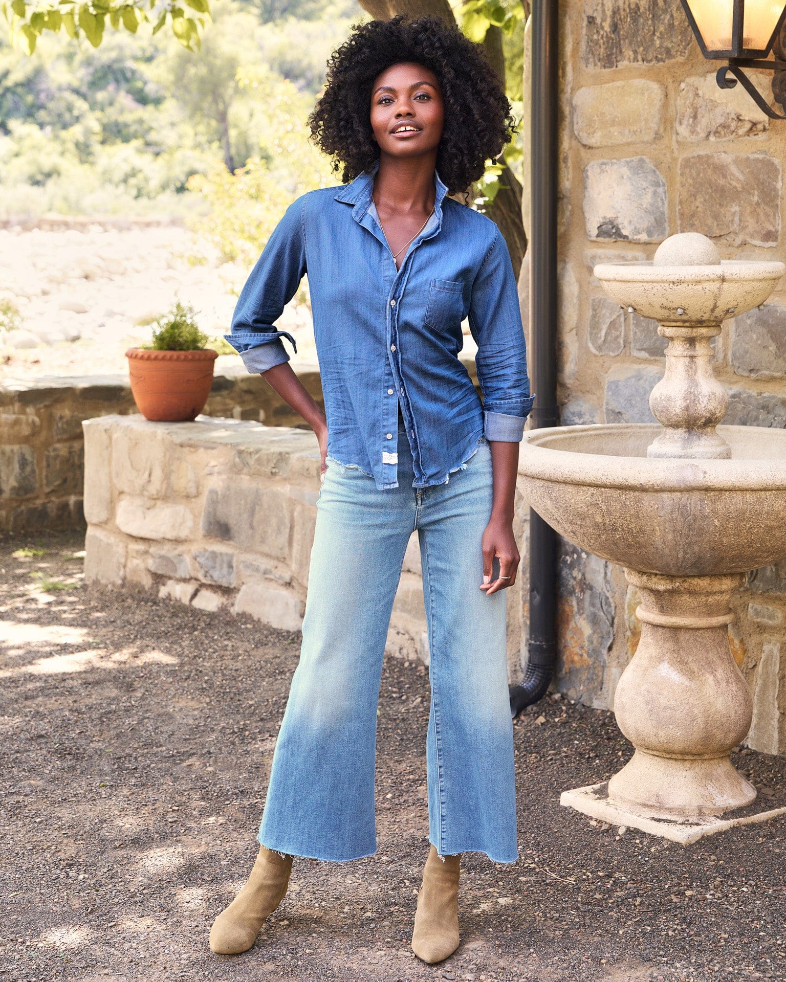 Frank & Eileen Galway Gaucho in 1972 Light Wash Indigo