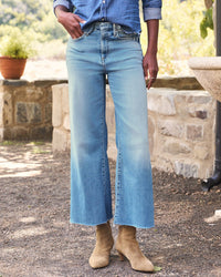 Galway Gaucho in 1972 Light Wash Indigo - Bliss Boutiques