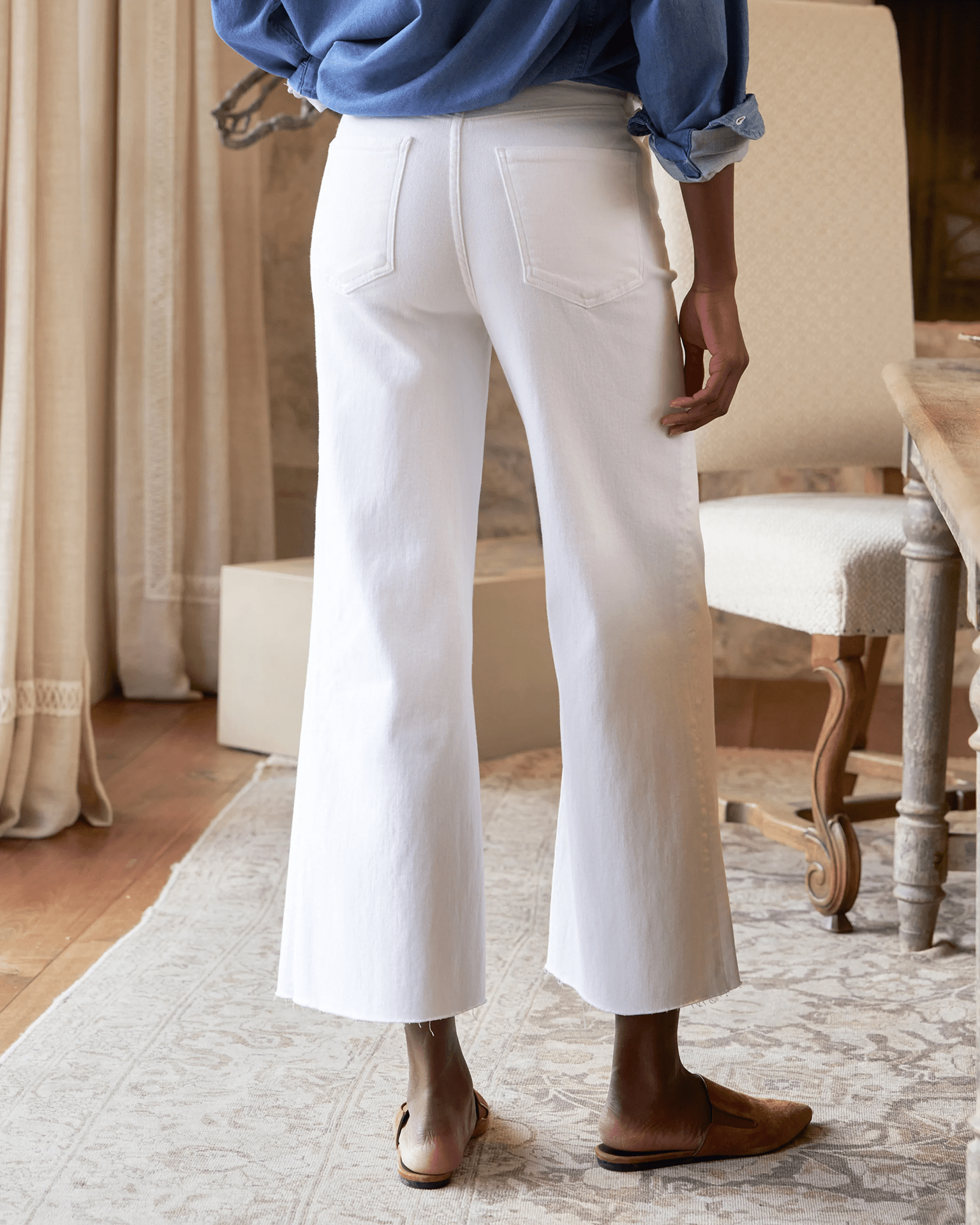 Frank & Eileen Galway Gaucho in White Denim