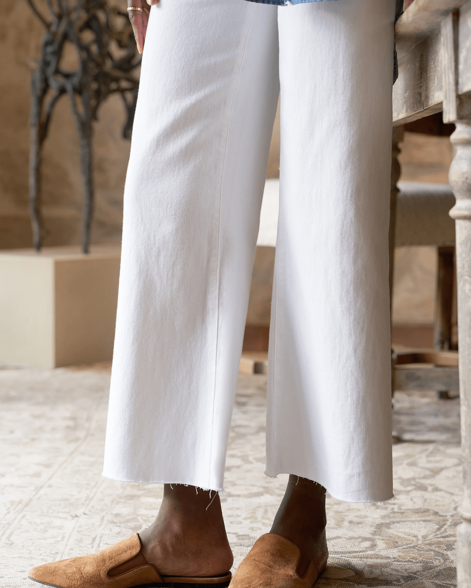 Frank & Eileen Galway Gaucho in White Denim