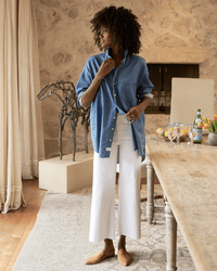 Frank & Eileen Galway Gaucho in White Denim