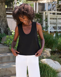 Frank & Eileen Inny - Sleeveless Tank in Black 1 - Bliss Boutiques