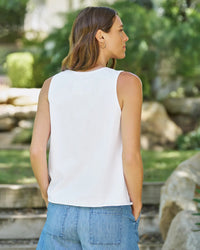 Frank & Eileen Inny - Sleeveless Tank in White 3 - Bliss Boutiques