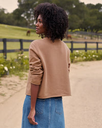 Frank & Eileen Jackie - Sweatshirt Cardigan in Chai 2 - Bliss Boutiques