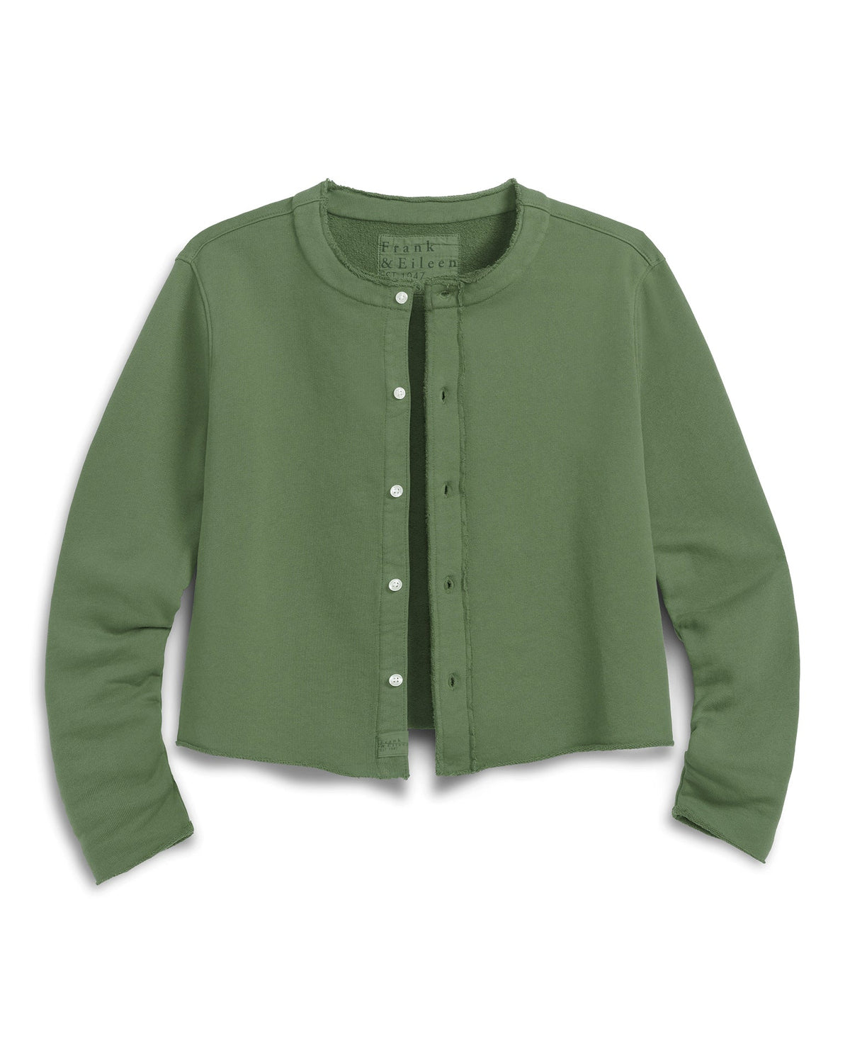 Jackie - Sweatshirt Cardigan in Nori