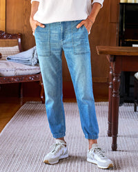 Jameson Utility Jogger in 2000 Sun Washed Blue - Bliss Boutiques