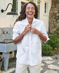 Frank & Eileen Joedy Boyfriend Blouse in White Superluxe