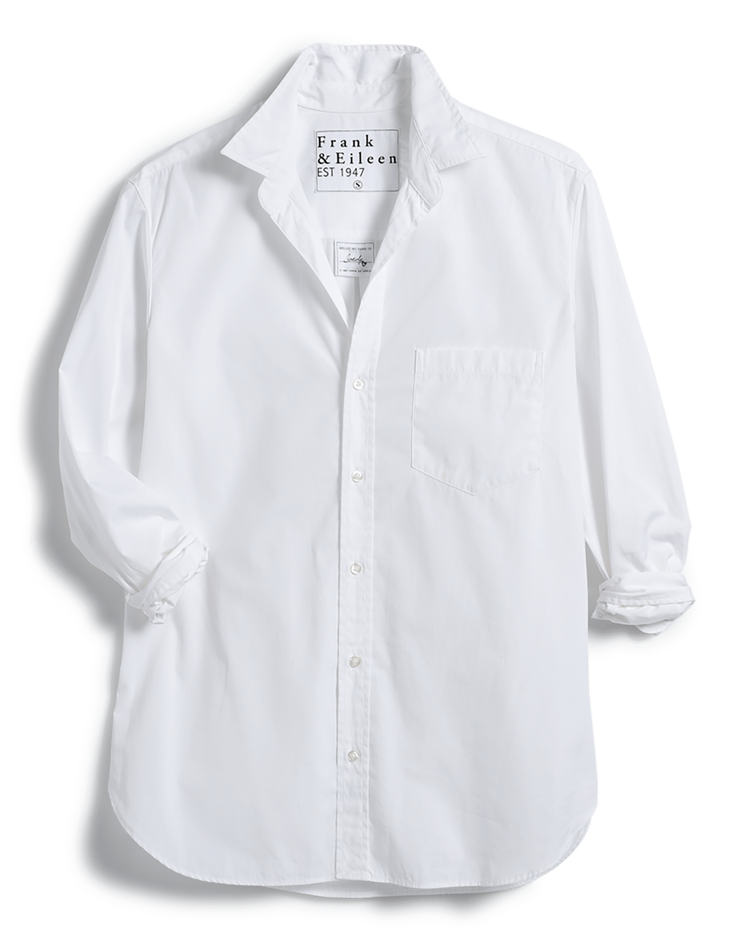 Frank & Eileen Joedy Boyfriend Blouse in White Superluxe