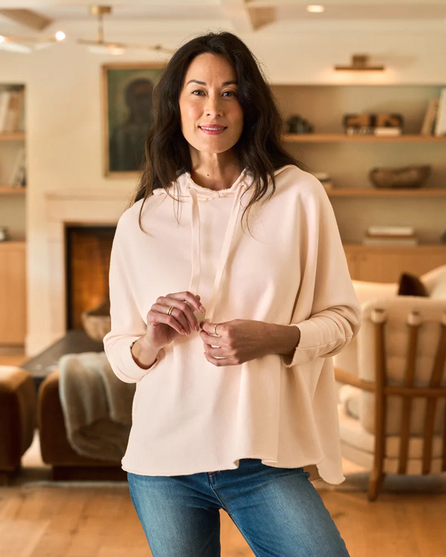 Frank & Eileen Kane Capelet Hoodie in Petal